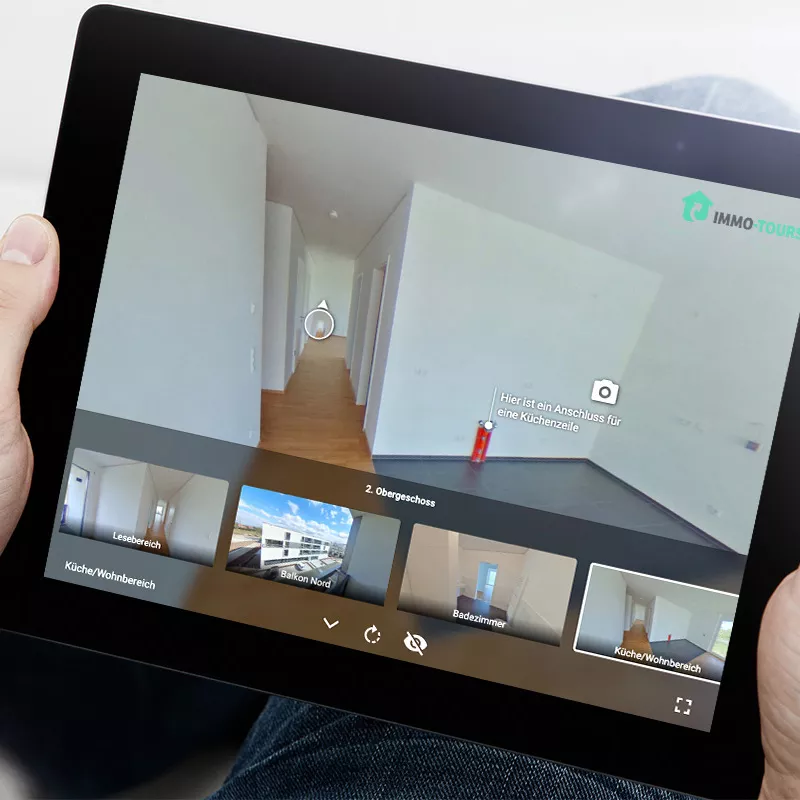 Virtuelle Besichtigung auf Smartphone und Tablet – responsives 360-Grad-Erlebnis