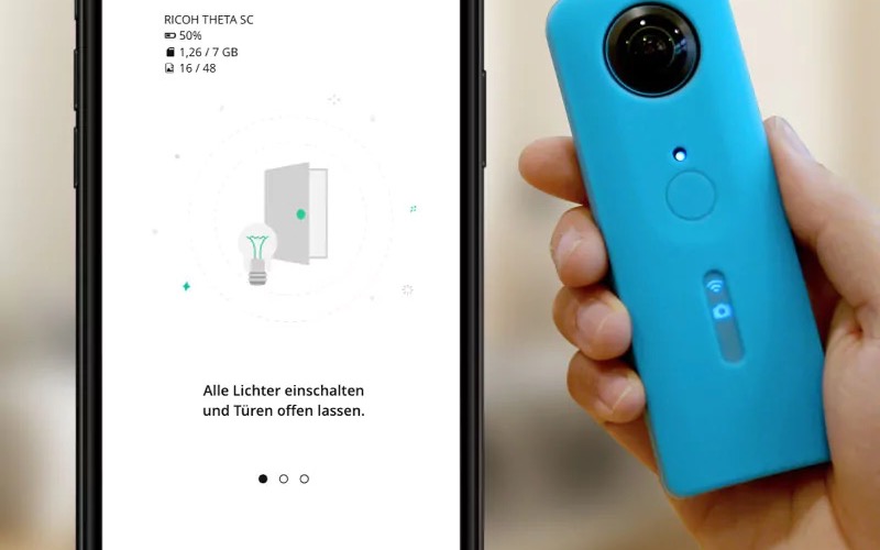 Prozess der Erstellung einer virtuellen Tour mit 360-Grad-Kamera
