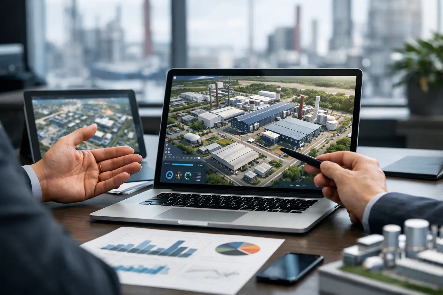 Industrieareal digital präsentieren mit Struktur